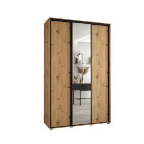 Szafa przesuwna Abiks DAVOS 3 wysoka szer.150cm gł.60cm artisan/artisan/czarny 1szt.