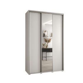 Szafa przesuwna Abiks DAVOS 3 wysoka szer.160cm gł.60cm biały/biały/srebrny 1szt.