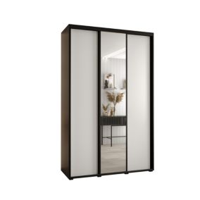 Szafa przesuwna Abiks DAVOS 3 wysoka szer.160cm gł.60cm czarny/biały/czarny 1szt.