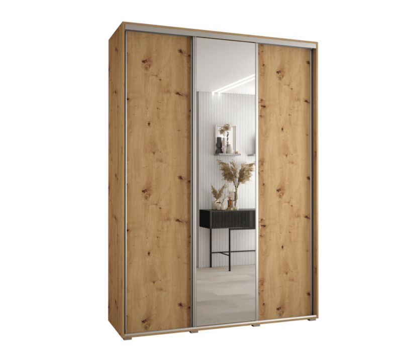 Szafa przesuwna Abiks DAVOS 3 wysoka szer.170cm gł.60cm artisan/artisan/srebrny 1szt.