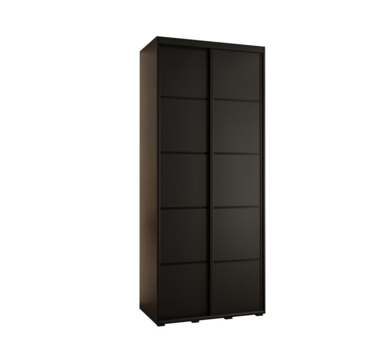 Szafa przesuwna Abiks DAVOS 4 wysoka szer.100cm gł.45cm czarny/czarny/czarny 1szt.