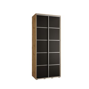 Szafa przesuwna Abiks DAVOS 4 wysoka szer.100cm gł.60cm artisan/czarny/srebrny 1szt.
