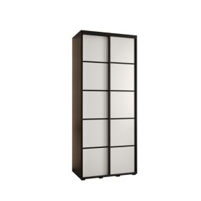 Szafa przesuwna Abiks DAVOS 4 wysoka szer.110cm gł.45cm czarny/biały/czarny 1szt.