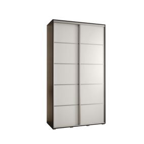 Szafa przesuwna Abiks DAVOS 4 wysoka szer.130cm gł.60cm czarny/biały/srebrny 1szt.