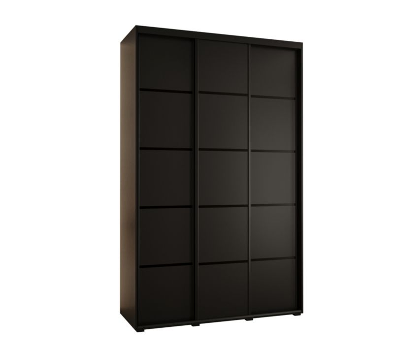 Szafa przesuwna Abiks DAVOS 4 wysoka szer.150cm gł.60cm czarny/czarny/czarny 1szt.