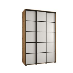 Szafa przesuwna Abiks DAVOS 4 wysoka szer.160cm gł.60cm artisan/biały/czarny 1szt.
