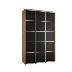 Szafa przesuwna Abiks DAVOS 4 wysoka szer.160cm gł.60cm artisan/czarny/srebrny 1szt.