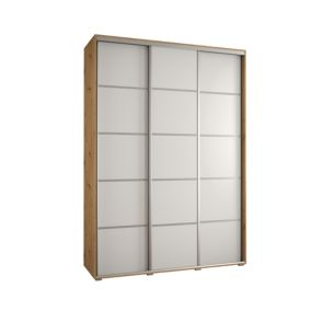 Szafa przesuwna Abiks DAVOS 4 wysoka szer.180cm gł.60cm artisan/biały/srebrny 1szt.