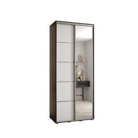 Szafa przesuwna Abiks DAVOS 5 wysoka szer.100cm gł.45cm czarny/biały/srebrny 1szt.