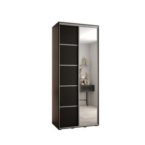 Szafa przesuwna Abiks DAVOS 5 wysoka szer.100cm gł.45cm czarny/czarny/srebrny 1szt.