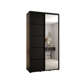 Szafa przesuwna Abiks DAVOS 5 wysoka szer.130cm gł.60cm czarny/czarny/czarny 1szt.