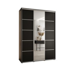 Szafa przesuwna Abiks DAVOS 5 wysoka szer.170cm gł.45cm czarny/czarny/srebrny 1szt.