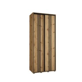 Szafa przesuwna Abiks DAVOS 6 wysoka szer.110cm gł.60cm artisan/artisan/czarny 1szt.