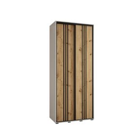 Szafa przesuwna Abiks DAVOS 6 wysoka szer.120cm gł.60cm artisan/biały/czarny 1szt.