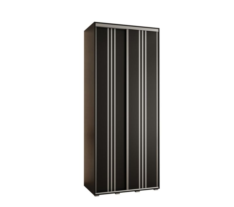 Szafa przesuwna Abiks DAVOS 6 wysoka szer.120cm gł.60cm czarny/czarny/srebrny 1szt.
