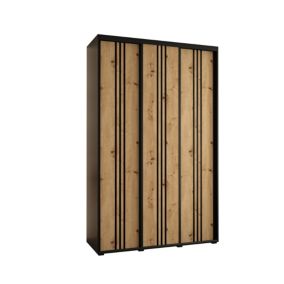 Szafa przesuwna Abiks DAVOS 6 wysoka szer.160cm gł.60cm czarny/artisan/czarny 1szt.