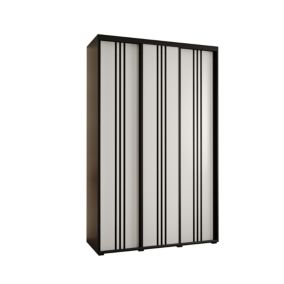 Szafa przesuwna Abiks DAVOS 6 wysoka szer.160cm gł.60cm czarny/biały/czarny 1szt.