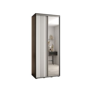 Szafa przesuwna Abiks DAVOS 7 wysoka szer.100cm gł.60cm czarny/biały/srebrny 1szt.