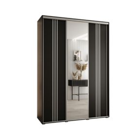 Szafa przesuwna Abiks DAVOS 7 wysoka szer.170cm gł.45cm czarny/czarny/srebrny 1szt.