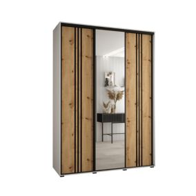 Szafa przesuwna Abiks DAVOS 7 wysoka szer.170cm gł.60cm biały/artisan/czarny 1szt.