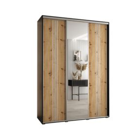 Szafa przesuwna Abiks DAVOS 7 wysoka szer.180cm gł.45cm czarny/artisan/srebrny 1szt.