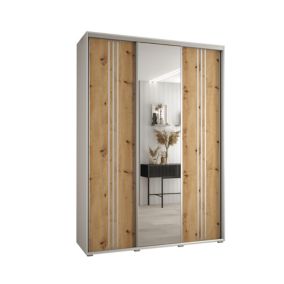Szafa przesuwna Abiks DAVOS 7 wysoka szer.180cm gł.60cm biały/artisan/srebrny 1szt.