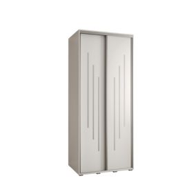 Szafa przesuwna Abiks DAVOS 8 wysoka szer.100cm gł.45cm biały/biały/srebrny 1szt.