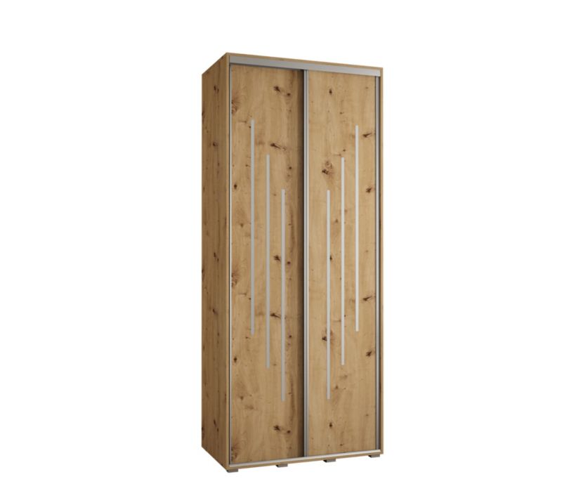 Szafa przesuwna Abiks DAVOS 8 wysoka szer.100cm gł.60cm artisan/artisan/srebrny 1szt.