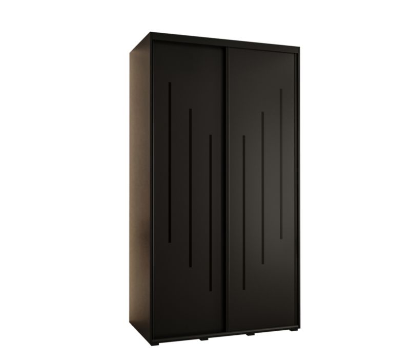 Szafa przesuwna Abiks DAVOS 8 wysoka szer.130cm gł.45cm czarny/czarny/czarny 1szt.