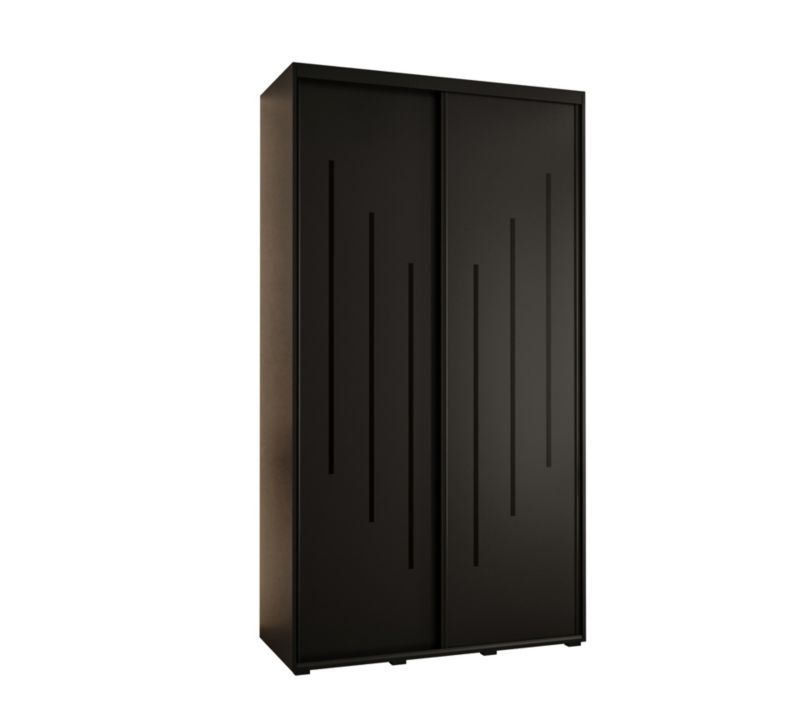 Szafa przesuwna Abiks DAVOS 8 wysoka szer.130cm gł.60cm czarny/czarny/czarny 1szt.