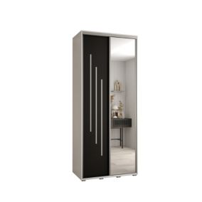 Szafa przesuwna Abiks DAVOS 9 wysoka szer.110cm gł.45cm biały/czarny/srebrny 1szt.