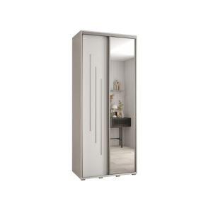 Szafa przesuwna Abiks DAVOS 9 wysoka szer.120cm gł.60cm biały/biały/srebrny 1szt.