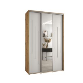 Szafa przesuwna Abiks DAVOS 9 wysoka szer.150cm gł.45cm artisan/biały/srebrny 1szt.