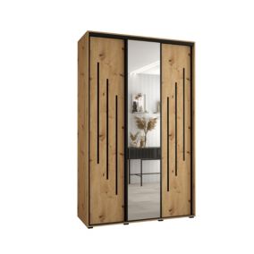 Szafa przesuwna Abiks DAVOS 9 wysoka szer.150cm gł.60cm artisan/artisan/czarny 1szt.