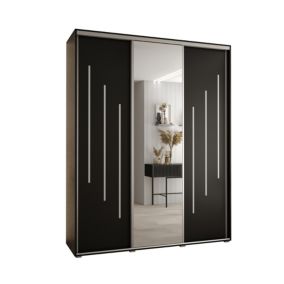 Szafa przesuwna Abiks DAVOS 9 wysoka szer.200cm gł.60cm czarny/czarny/srebrny 1szt.