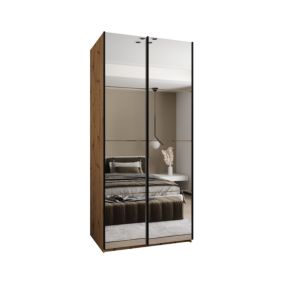 Szafa przesuwna Abiks LUX 2 wysoka szer.120cm artisan/artisan/czarny 1szt.