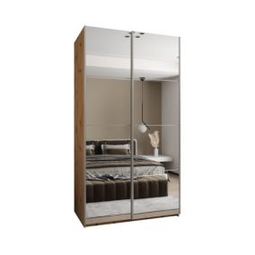 Szafa przesuwna Abiks LUX 2 wysoka szer.130cm artisan/biały/srebrny 1szt.
