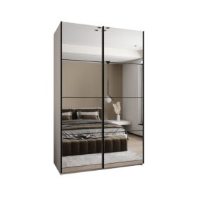 Szafa przesuwna Abiks LUX 2 wysoka szer.160cm biały/czarny/czarny 1szt.