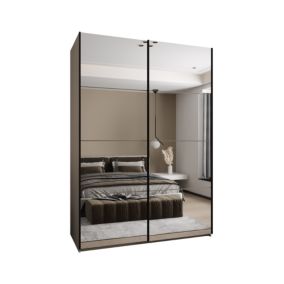 Szafa przesuwna Abiks LUX 2 wysoka szer.170cm kaszmir/kaszmir/czarny 1szt.