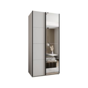 Szafa przesuwna Abiks LUX 3 wysoka szer.120cm biały/biały/czarny 1szt.