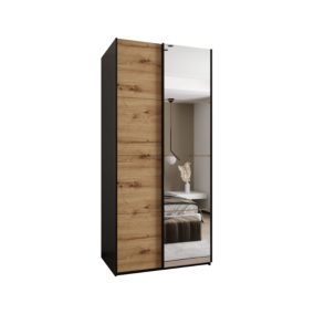 Szafa przesuwna Abiks LUX 3 wysoka szer.120cm czarny/artisan/czarny 1szt.