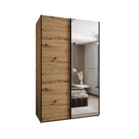 Szafa przesuwna Abiks LUX 3 wysoka szer.150cm artisan/artisan/czarny 1szt.