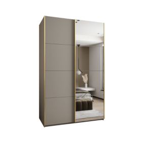 Szafa przesuwna Abiks LUX 3 wysoka szer.160cm kaszmir/kaszmir/złoty 1szt.