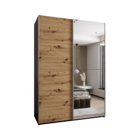 Szafa przesuwna Abiks LUX 3 wysoka szer.170cm czarny/artisan/srebrny 1szt.