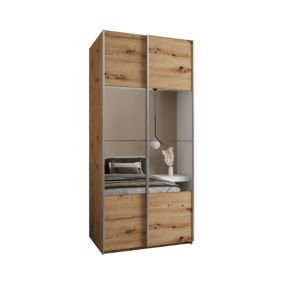 Szafa przesuwna Abiks LUX 4 wysoka szer.100cm artisan/artisan/srebrny 1szt.