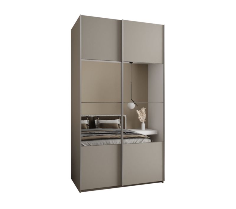 Szafa przesuwna Abiks LUX 4 wysoka szer.130cm kaszmir/kaszmir/srebrny 1szt.