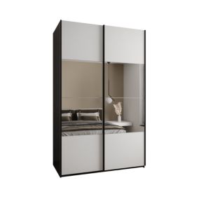 Szafa przesuwna Abiks LUX 4 wysoka szer.150cm czarny/biały/czarny 1szt.