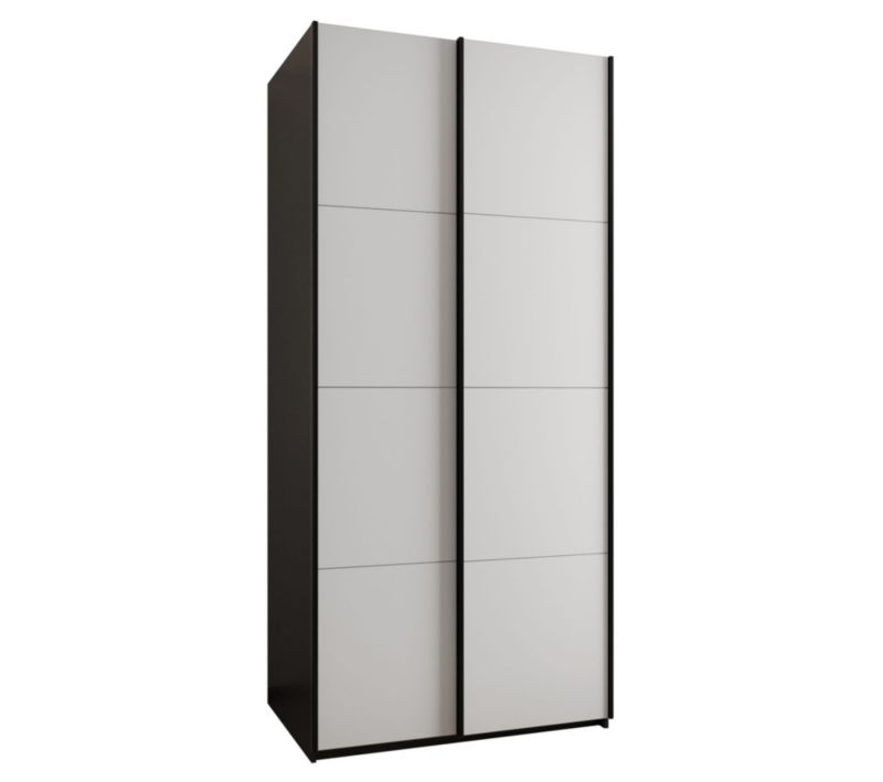 Szafa przesuwna Abiks LUX wysoka szer.100cm czarny/biały/czarny 1szt.