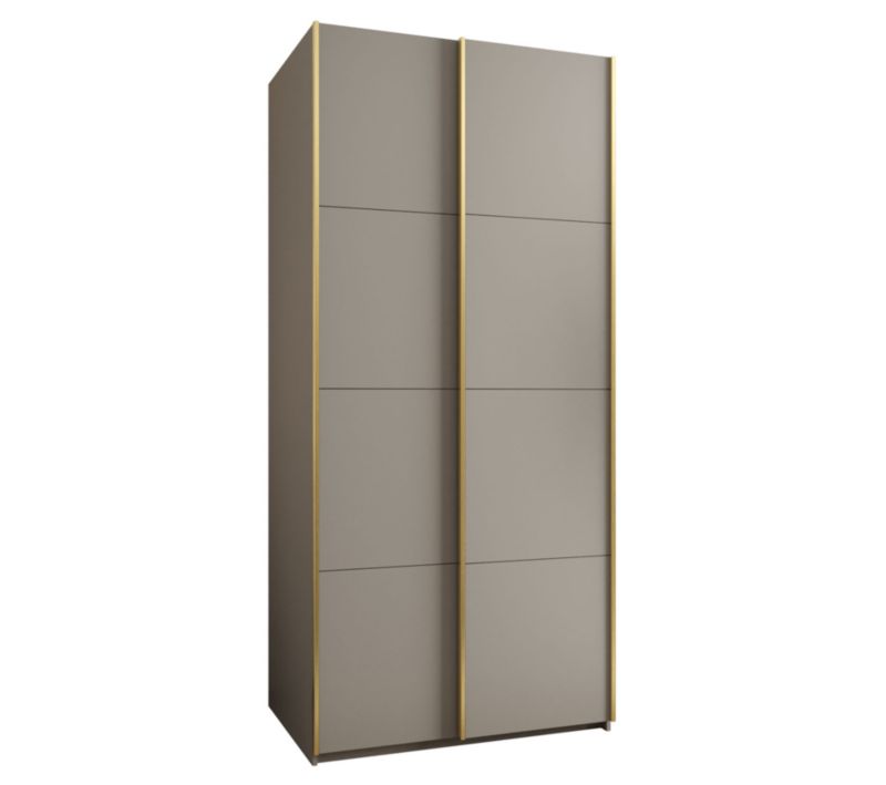 Szafa przesuwna Abiks LUX wysoka szer.100cm kaszmir/kaszmir/złoty 1szt.