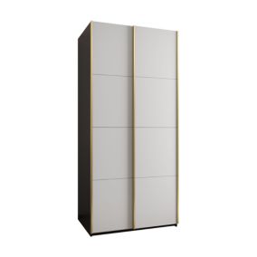 Szafa przesuwna Abiks LUX wysoka szer.110cm czarny/biały/złoty 1szt.